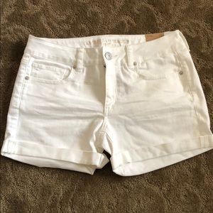 American Eagle White Denim Shorts